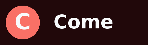 Come brand wordmark, dark variant, used as a distinguishing visual mark for the security update news card
